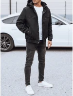Pánská přechodná bunda černá FashionStreet TX5031 Pánská přechodná bunda černá FashionStreet TX5031