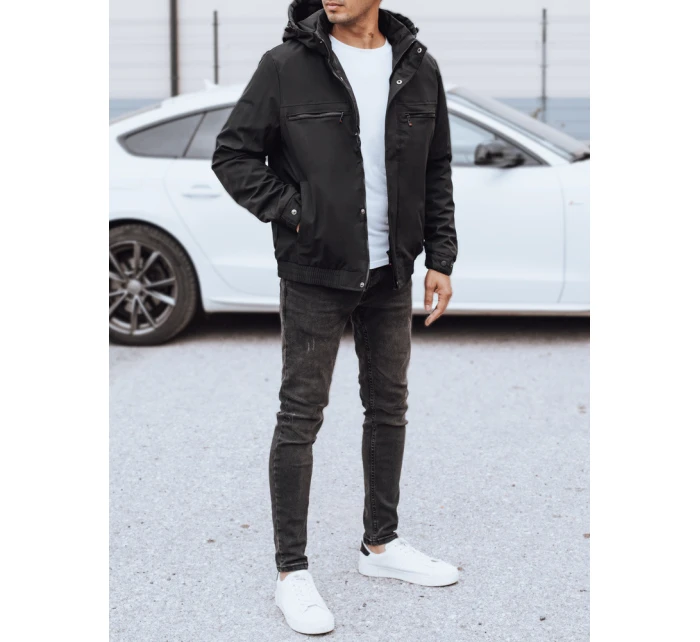 Pánská přechodná bunda černá FashionStreet TX5031 Pánská přechodná bunda černá FashionStreet TX5031