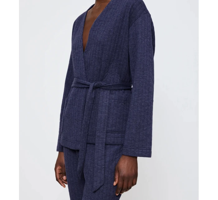 Cozy Comfort Robe Top Quilted - BLUE - TRIUMPH BLUE - TRIUMPH