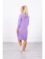Šaty s kapucí a delšími zády fialové Šaty s kapucí a delšími zády fialové
