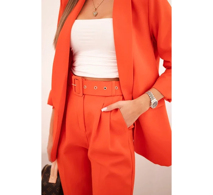 Elegantní model 21389298 souprava s kalhotami oranžová - K-Fashion Elegantní model 21389298 souprava s kalhotami oranžová - K-Fashion