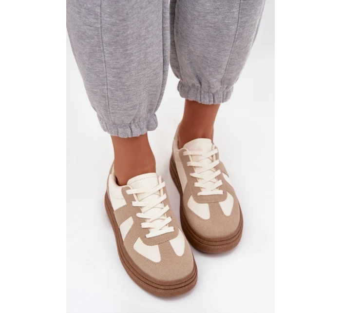 Dámské tenisky na platformě tmavě béžové Dovina