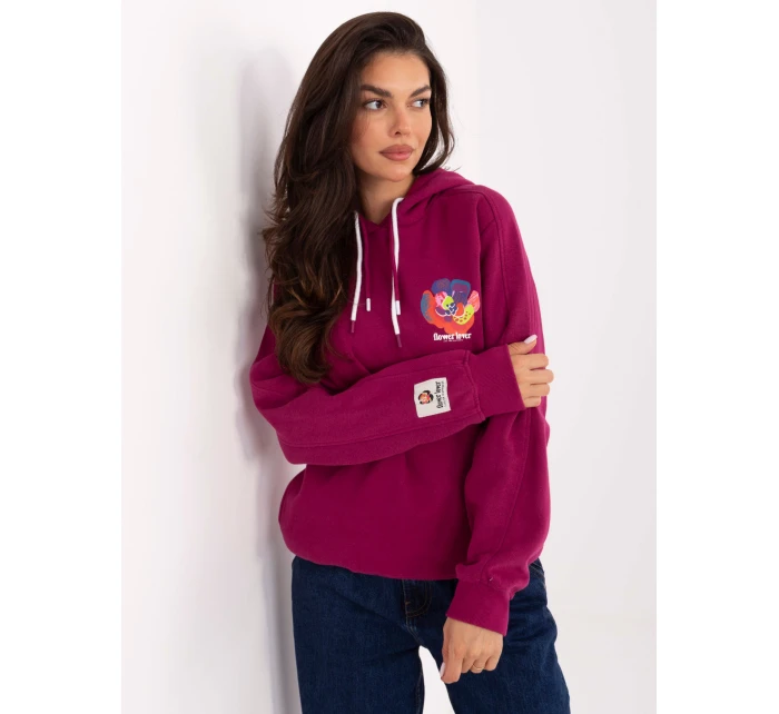 Mikina D10600BK02784A fuchsiová Mikina D10600BK02784A fuchsiová