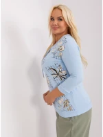 Bluzka RV BZ model 18965677 jasny niebieski - FPrice Bluzka RV BZ model 18965677 jasny niebieski - FPrice