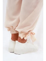 Dámské tenisky na platformě z ECO kůže Big Star – bílé Dámské tenisky na platformě z ECO kůže Big Star – bílé