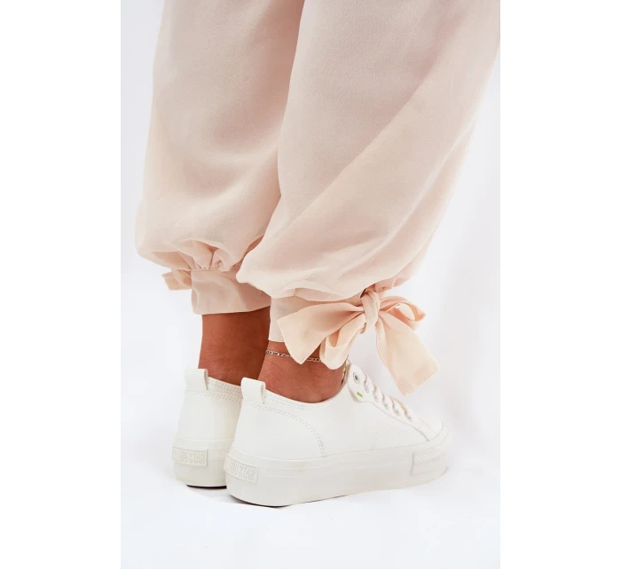 Dámské tenisky na platformě z ECO kůže Big Star – bílé Dámské tenisky na platformě z ECO kůže Big Star – bílé