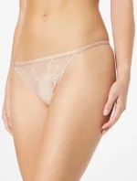 Dámské brazilky QF6949E 7NS béžová - Calvin Klein