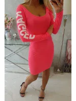 Dámské šaty  neonově růžové  model 18830792 - Kesi