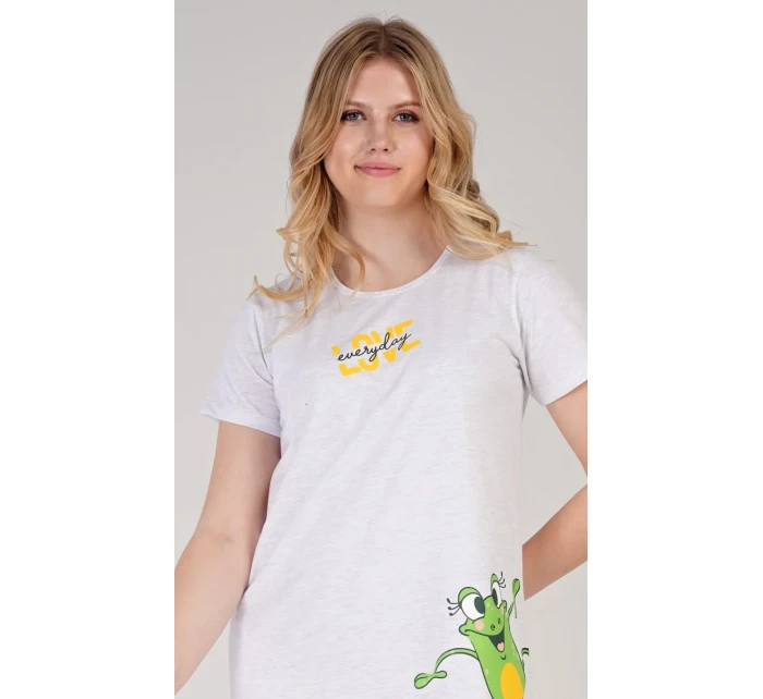 Dámská noční košile s krátkým rukávem Frog Dámská noční košile s krátkým rukávem Frog