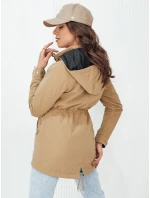 Dámská bunda ELINA tmavě béžová FashionStreet TY4344