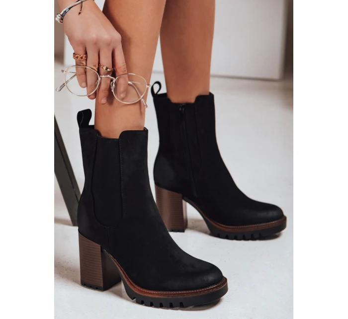 Dámské semišové kozačky černé model 21994994 - Dstreet