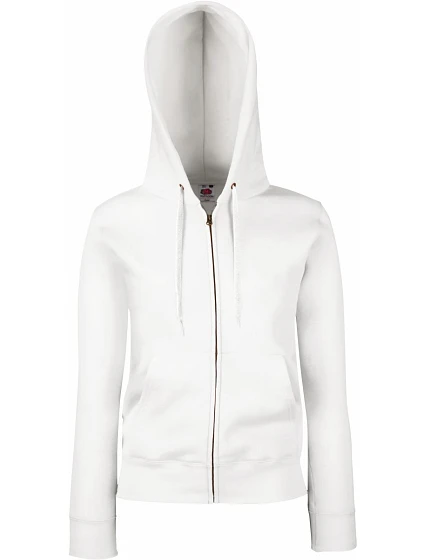 Fruit of the Loom Premium Lady-Fit Hooded Jacket Dámská mikina s kapucí 16.2118 white Fruit of the Loom Premium Lady-Fit Hooded Jacket Dámská mikina s kapucí 16.2118 white