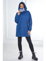 Zateplená mikina s kapucí z džínoviny