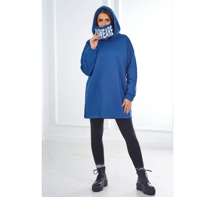 Zateplená mikina s kapucí z džínoviny