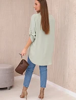 Halenka s prodlouženým zadním dílem světlá máta