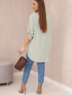 Halenka s prodlouženým zadním dílem tmavá máta