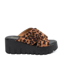 Zajímavé dámské se zvířecím motivem  nazouváky na klínku