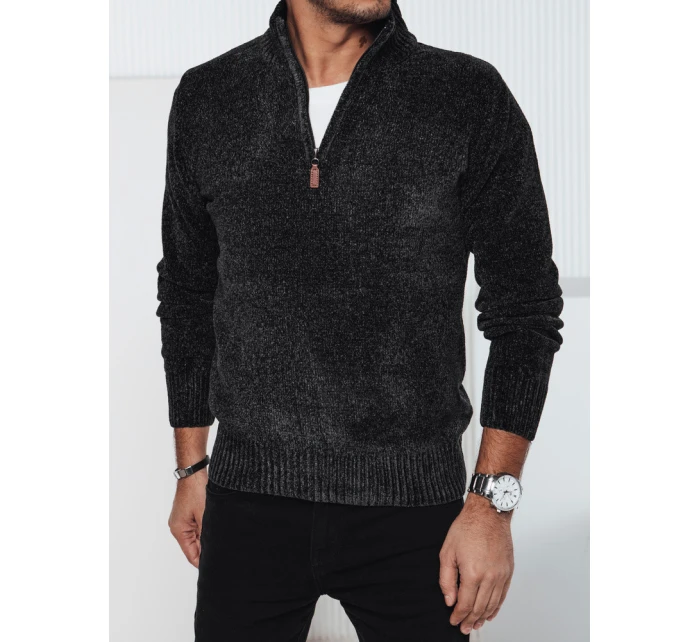 Pánský tmavě šedý svetr FashionStreet WX2237