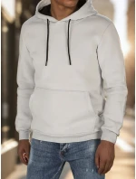 Pánská základní mikina s kapucí světle šedá FashionStreet BX5862