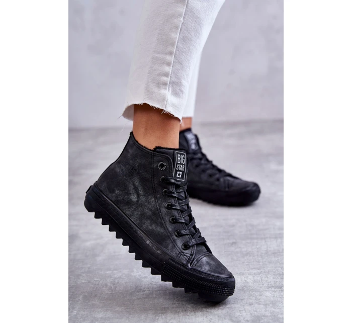 Dámské Tenisky Big Star Vysoké Zateplené Černé model 21595947 - Big Star Shoes
