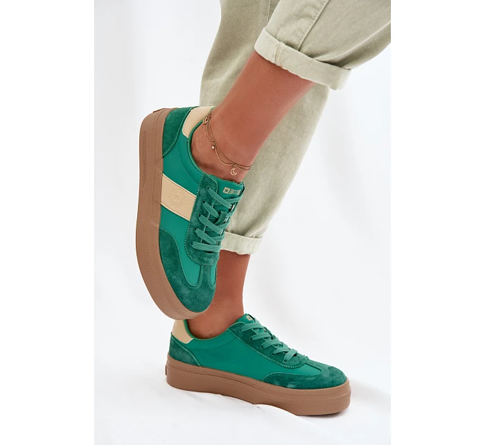 Dámské semišové tenisky Big Star model 22039990 Zelené - Big Star Shoes
