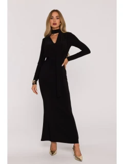 Šaty s řasením a  černé model 21479367 - Moe