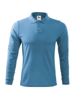 Single J. LS polokošile pánská azurově modrá