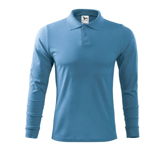 Single J. LS polokošile pánská azurově modrá