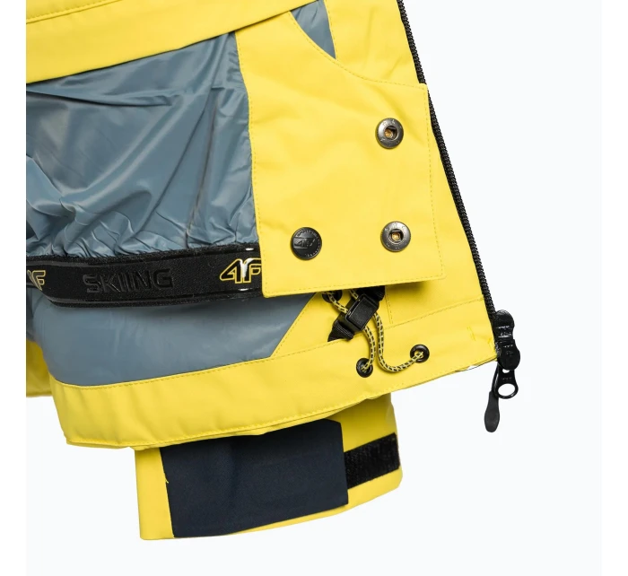 Pánská lyžařská bunda H4Z22 žluto-černá - 4F Pánská lyžařská bunda H4Z22 žluto-černá - 4F