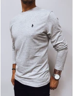 Pánské šedé tričko s dlouhým rukávem Dstreet model 21971878 - FashionStreet