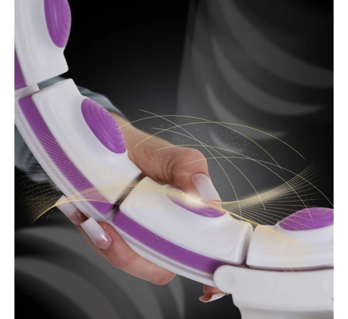 HHM17 HULA HOP BÍLÁ/FIALOVÁ S MAGNETY A ZÁVAŽÍM + POČÍTADLO HMS HHM17 HULA HOP BÍLÁ/FIALOVÁ S MAGNETY A ZÁVAŽÍM + POČÍTADLO HMS