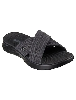 Dámské žabky Skechers GO WALK FLEX SANDAL IMPRESSED 141420 BKGY