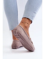 Dámské semišové mokasíny fialové model 21659362 - Boto