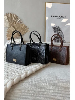 Kabelka s reliéfním vzorem NOBO BAG6150-020 Černá