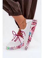 Kožené dámské polobotky s platformou Fuchsiová model 22091777 - EVENTO