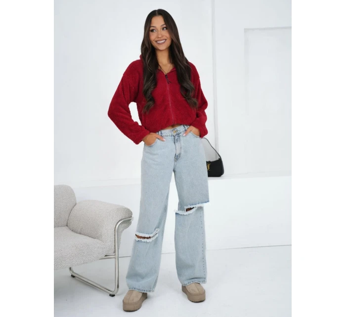 Bluza CS BL model 21920749 ciemny czerwony - FPrice Bluza CS BL model 21920749 ciemny czerwony - FPrice