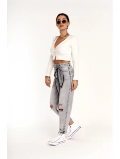 Dámské vysoké tenisky Big Star - bílé