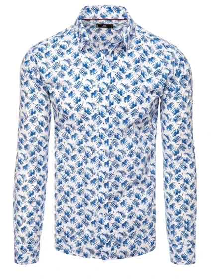 Pánská bílá košile FashionStreet DX2467 Pánská bílá košile FashionStreet DX2467