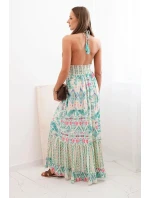 Dámské viskózové šaty na ramínka s hlubokým výstřihem mincovna