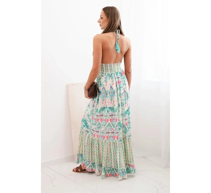 Dámské viskózové šaty na ramínka s hlubokým výstřihem mincovna