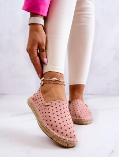 Dámské espadrilky s puntíky Big Star JJ274869 Růžové