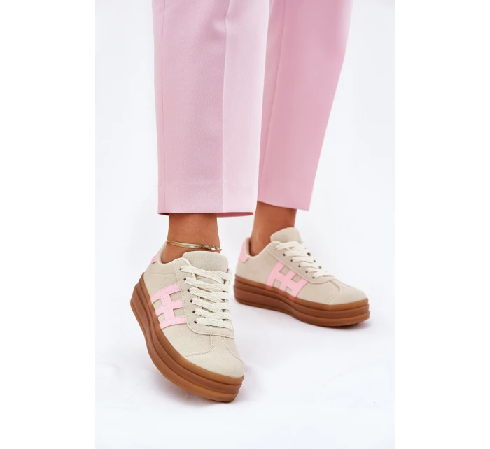 Dámské Tenisky Na Platformě Béžové Syliyana Dámské Tenisky Na Platformě Béžové Syliyana