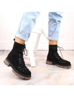 W model 18968499 černé semišové zateplené boty - VINCEZA