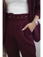Elegantní souprava saka a kalhot Burgundsko Elegantní souprava saka a kalhot Burgundsko