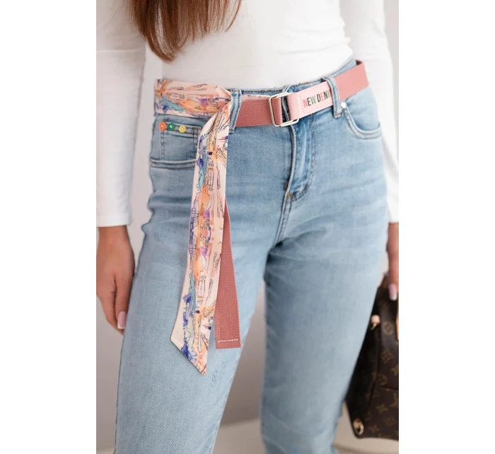 Dámské džíny s vysokým pasem a model 21924561 modré - K-Fashion