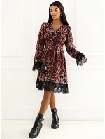 Sukienka MI SK camelowy model 22550435 - FPrice Sukienka MI SK camelowy model 22550435 - FPrice