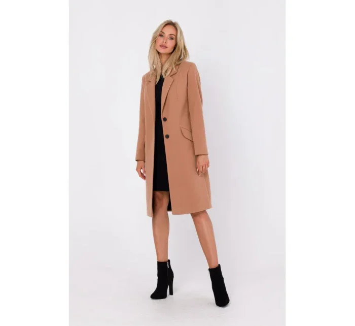 model 18863525 Kabát na knoflíky velbloudí barva - Moe
