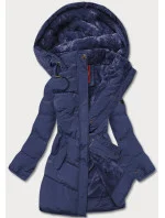 PIKOWANA ZIMOWA KURTKA DAMSKA GRANATOWA model 21244850 - LHD