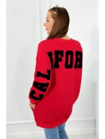 Izolovaná mikina s nápisem California červený