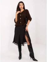 Sweter IT SW model 21730900 ciemny brązowy - FPrice Sweter IT SW model 21730900 ciemny brązowy - FPrice